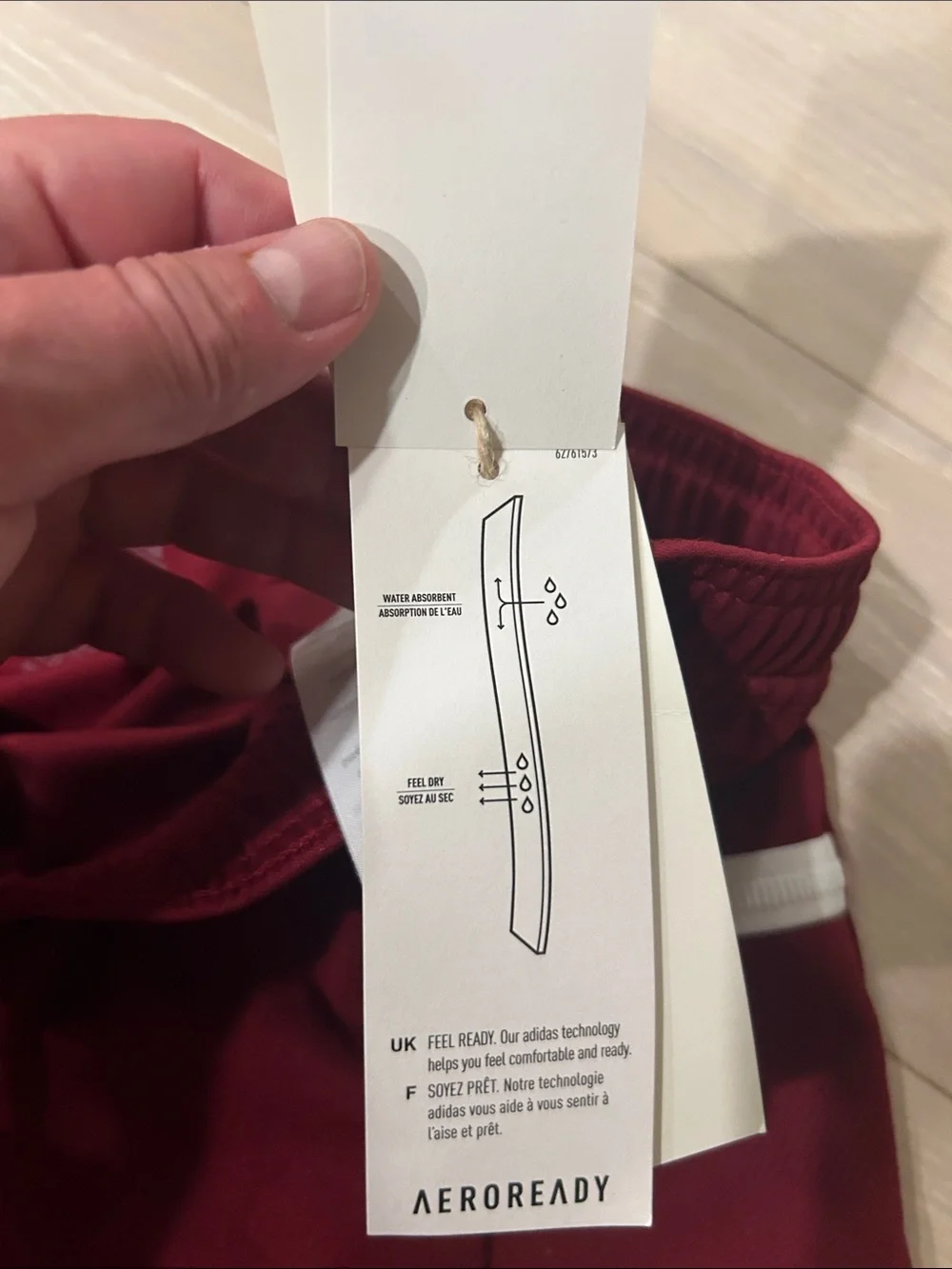 adidas Burgundy Shorts with White Accents